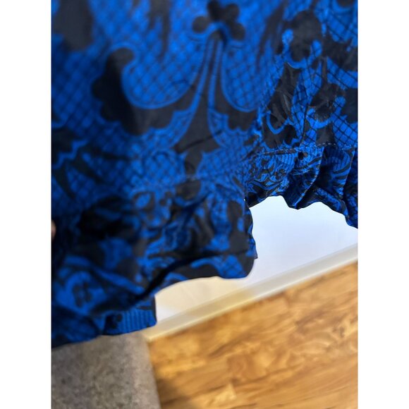 Plenty by Tracy Reese Silk Dress – Size 8 – Royal Blue & Black - Picture 10 of 12